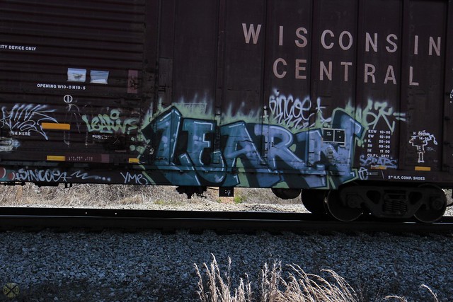 Learn graffiti on a train